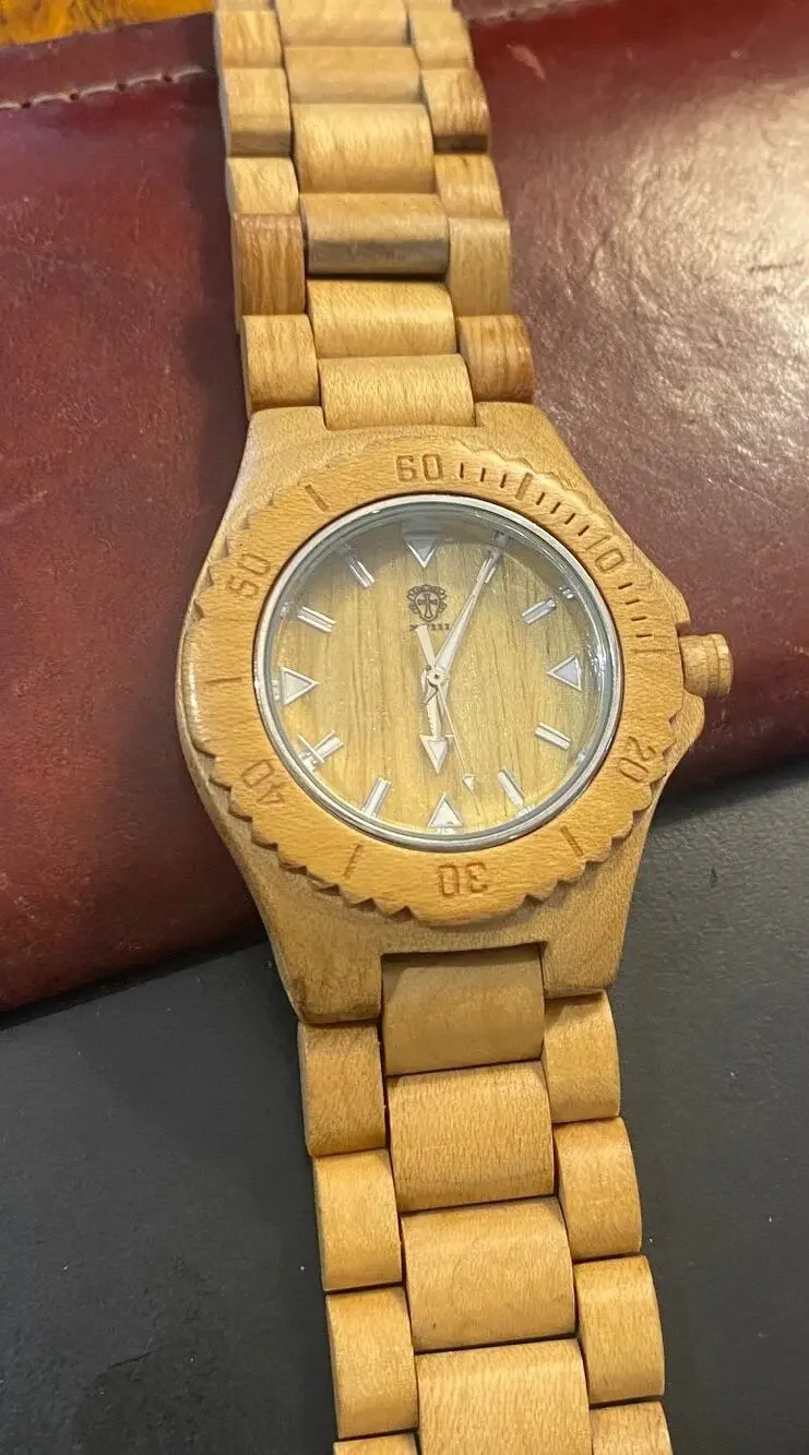Men's 43mm Wood Watch by XVIII
